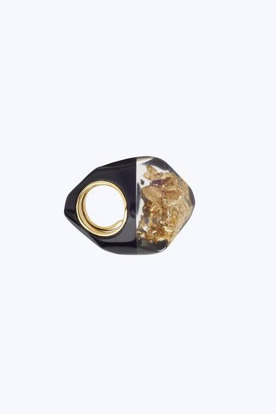 Faceted Mineral Resin Ring-Alternate view