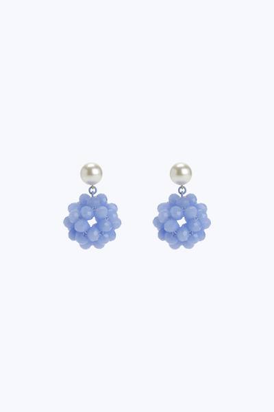Crystal Ball Pearl Drop Earrings