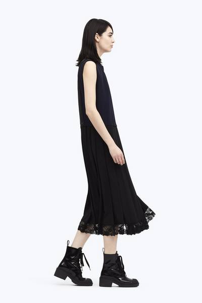 Lace Pleated Dress-Alternate view