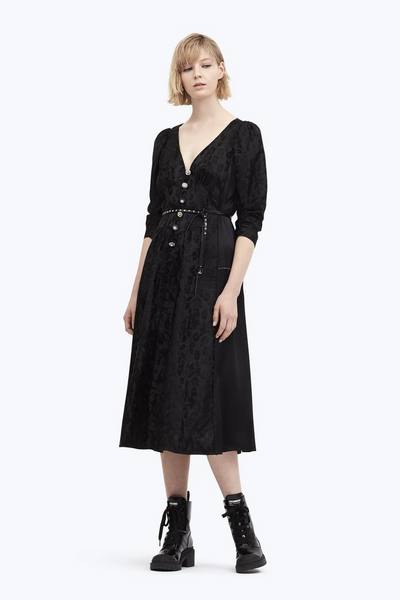 Jewel Button Panel Dress