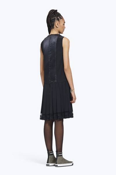 Silk Pleated Drop-Waist Dress With Lace Hem-Alternate view