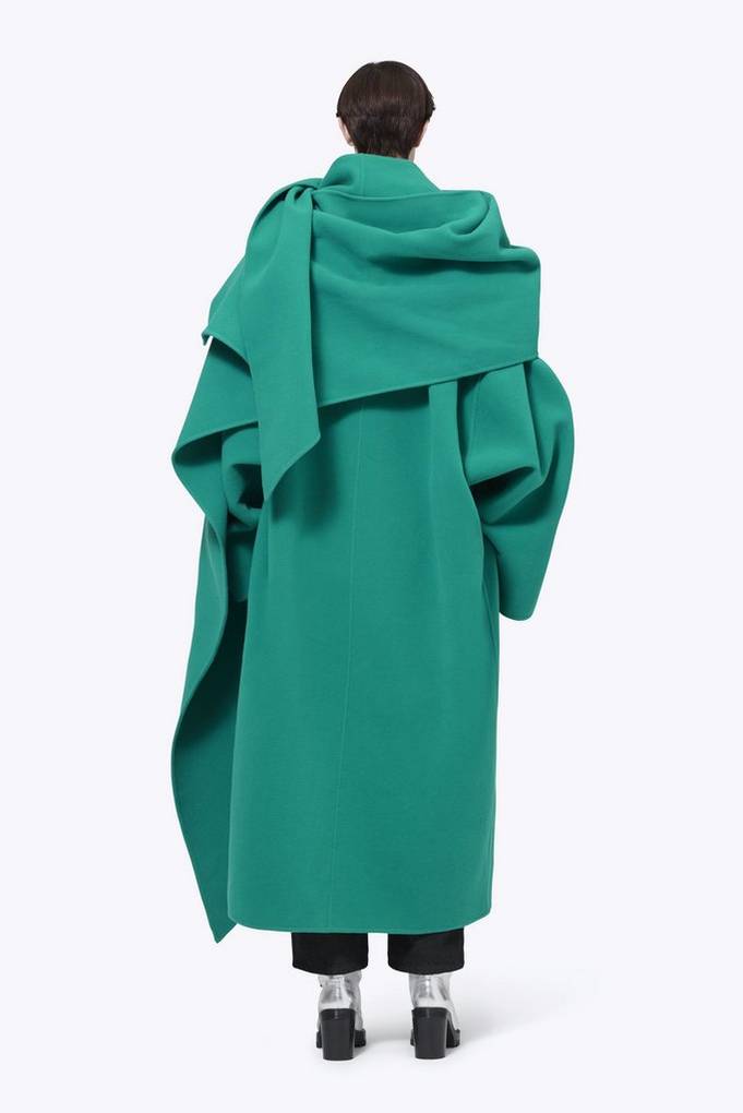 Shawl-Collar Wool Coat