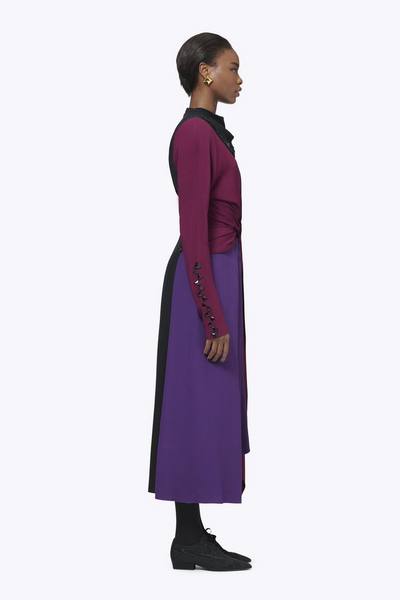 Satin Back Crepe Wrap Dress-Alternate view