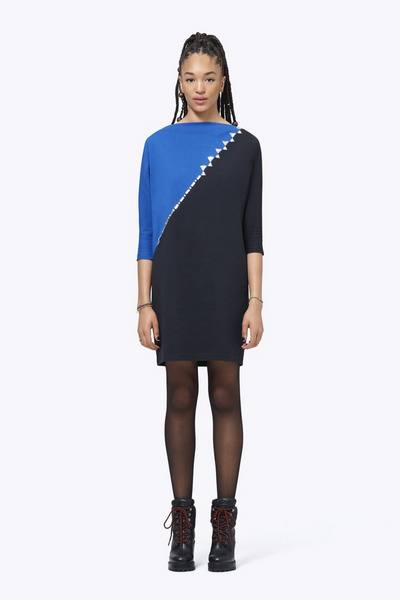 Crystal-Trim Colorblock Dress