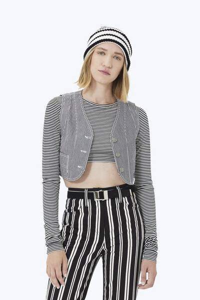 Dobby Striped Crosshatch Vest