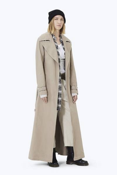 Contrast Stitching Trench Coat