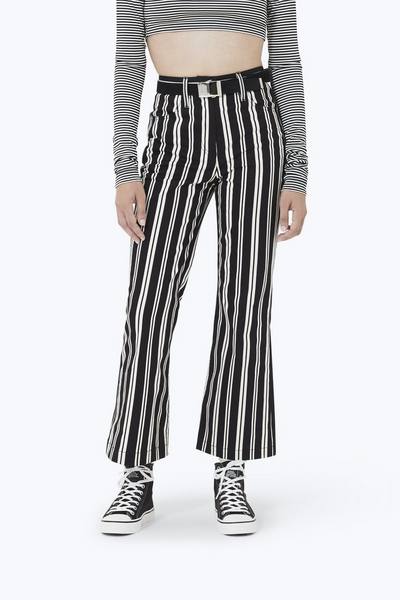 Striped High-Waisted Pant