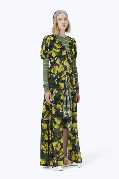 Printed Button-Down Dress