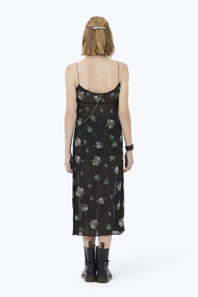 Floral Embroidered Chiffon Dress-Alternate view