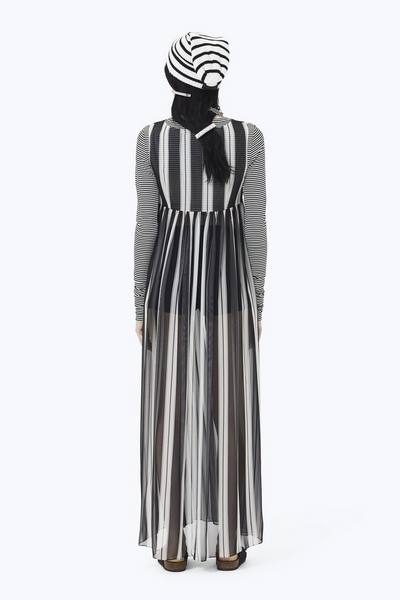 Striped Empire-Waist Chiffon Dress-Alternate view