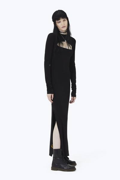 Yoke Cutout Knit Dress