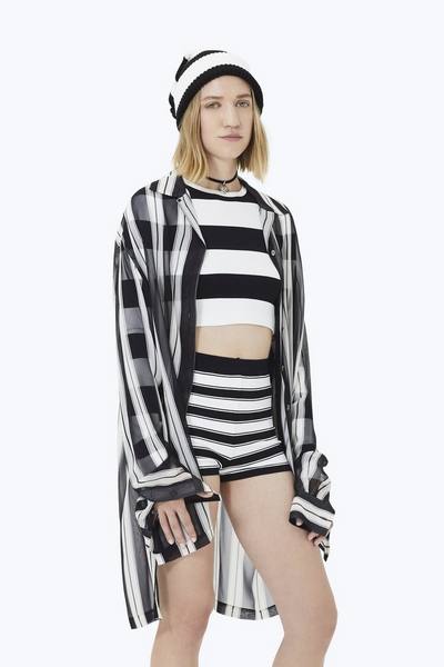 Oversized Striped Button-Down