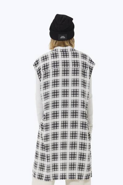 Sleeveless Plaid Button-Down-Alternate view
