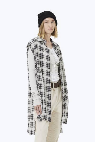 Sleeveless Plaid Button-Down