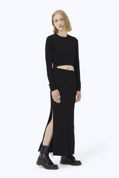 Midriff Cutout Knit Dress