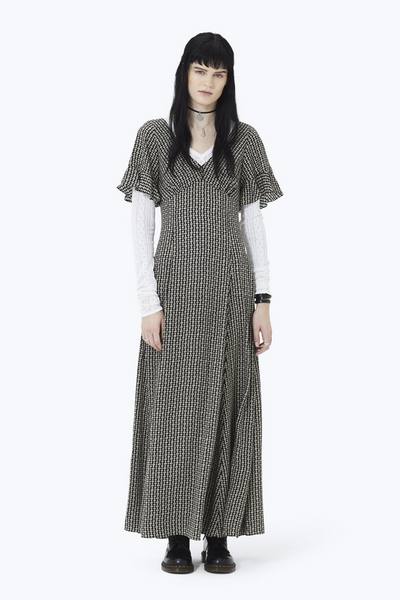 Flower Chain Ruffle Long Dress