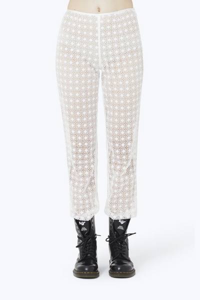 Embroidered High-Waisted Pant