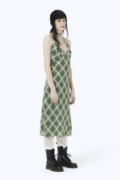 Plaid Strap Midi Dress-Alternate view