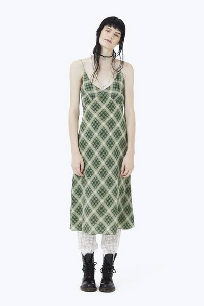 Plaid Strap Midi Dress
