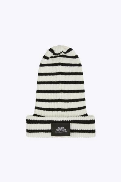 Uneven Striped Knit Beanie