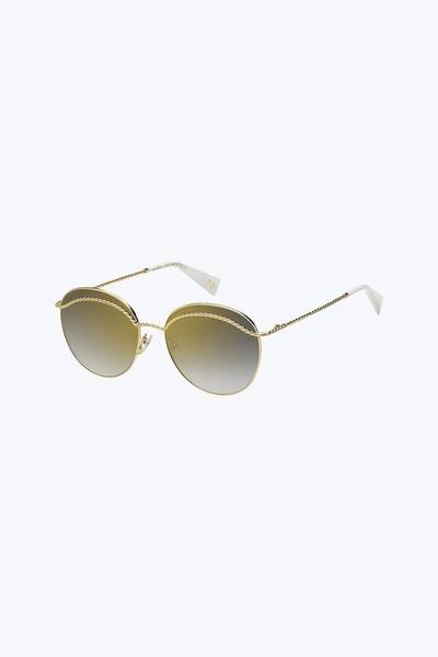 Metal Twist Round Sunglasses