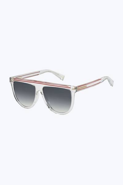 Striped Square-Top Sunglasses