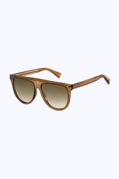 Striped Square-Top Sunglasses