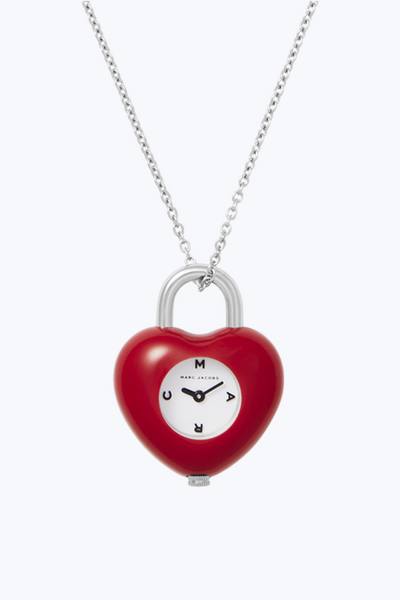 Heart Charm Watch Necklace