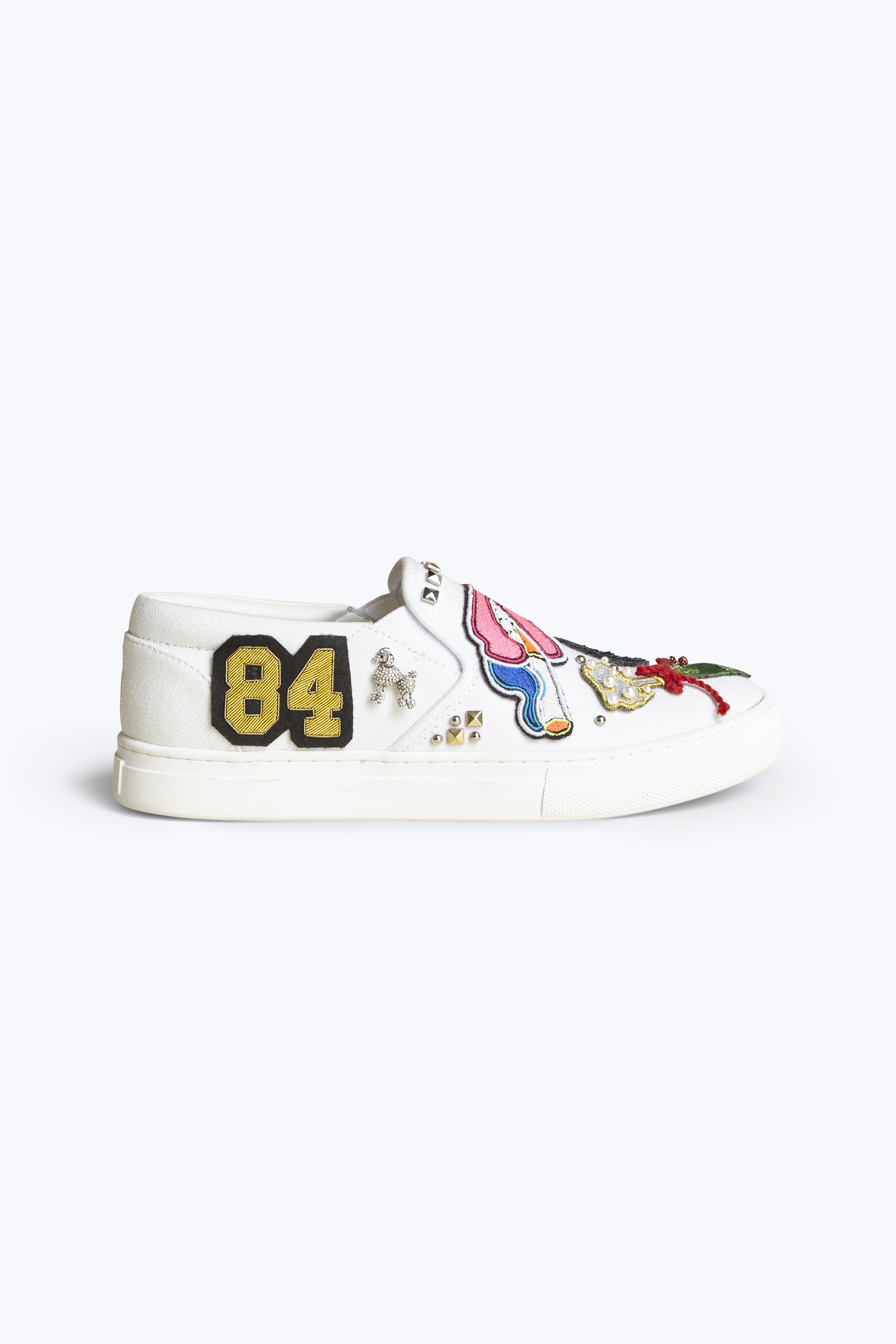 7 Stores: MARC JACOBS Mercer Embellished Appliquéd Canvas Slip-On ...