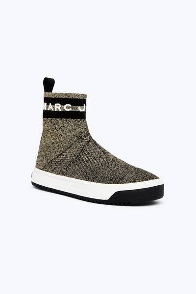 Metallic Logo Dart Sock Sneaker