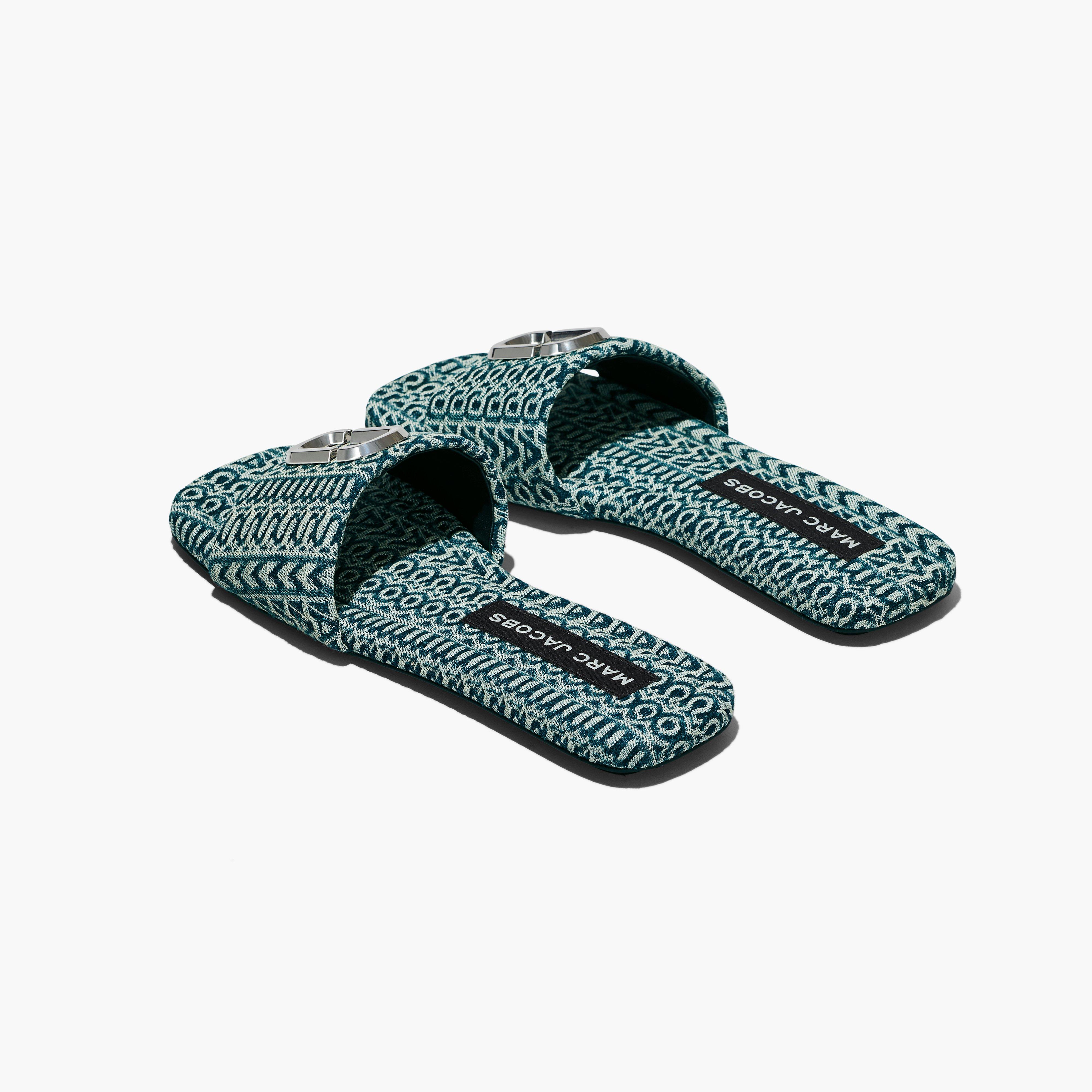 The J Marc Washed Monogram Denim Sandal(Sandals)