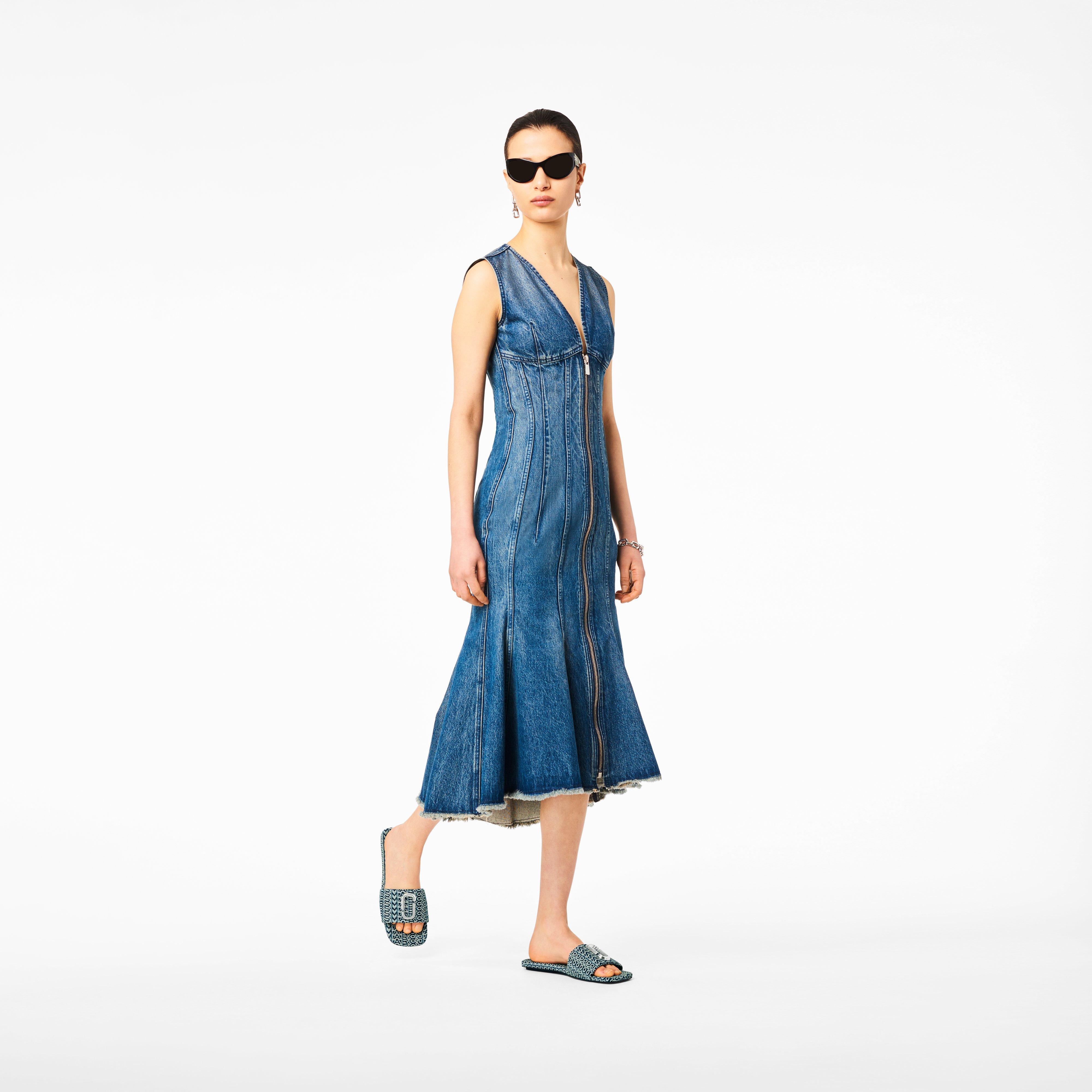 The J Marc Washed Monogram Denim Sandal(Sandals)