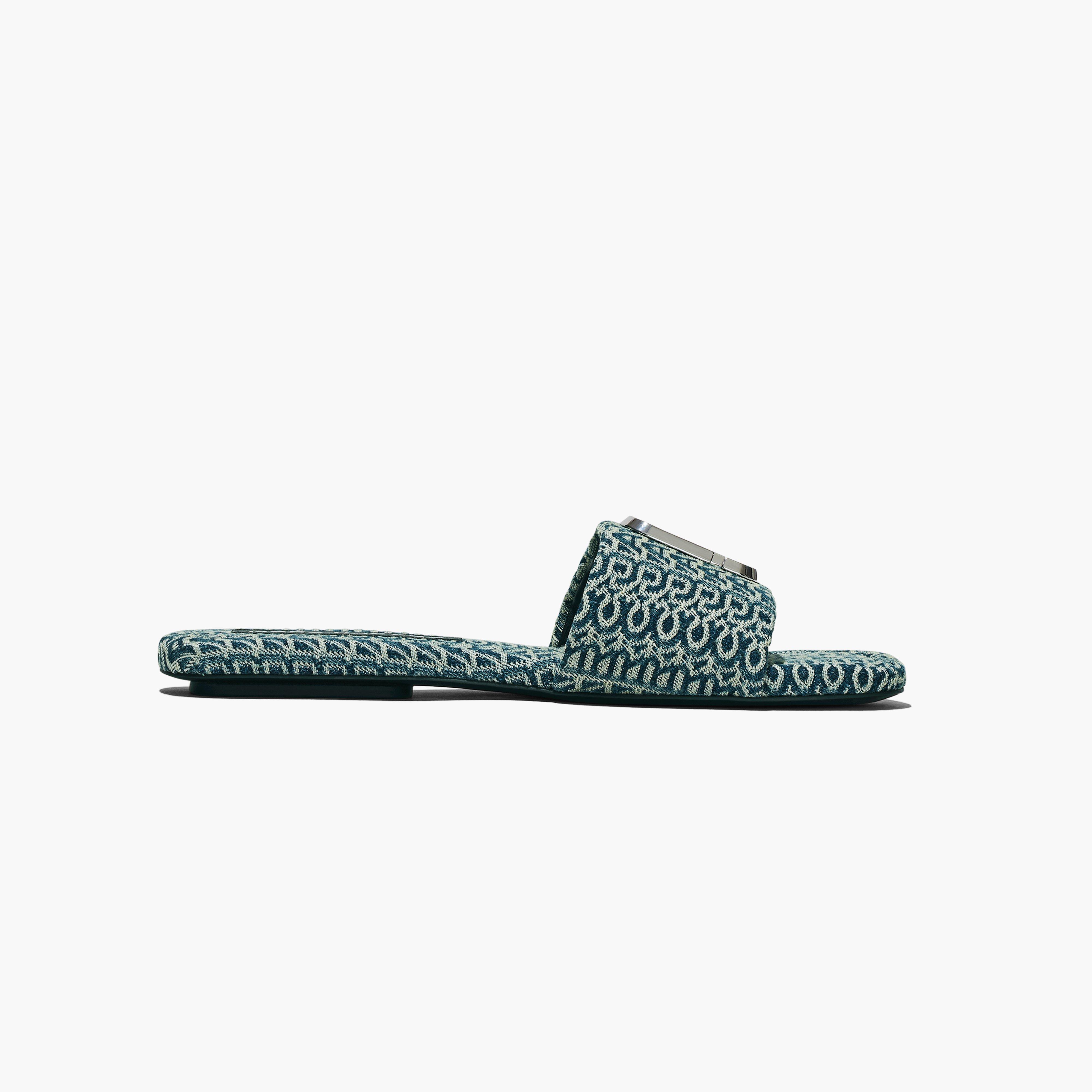 The J Marc Washed Monogram Denim Sandal(Sandals)