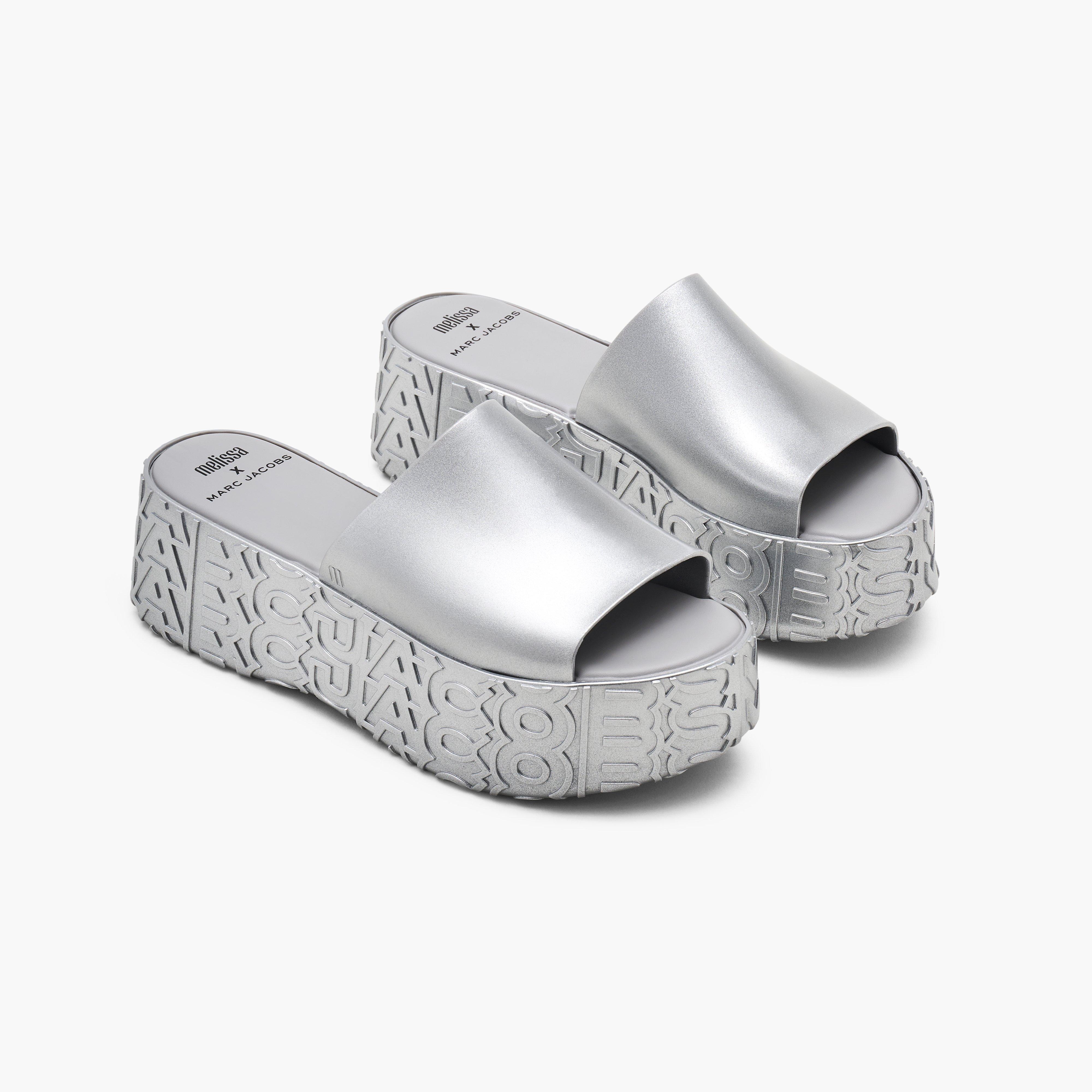 Melissa x Marc Jacobs Becky Platform Slide - SILVER