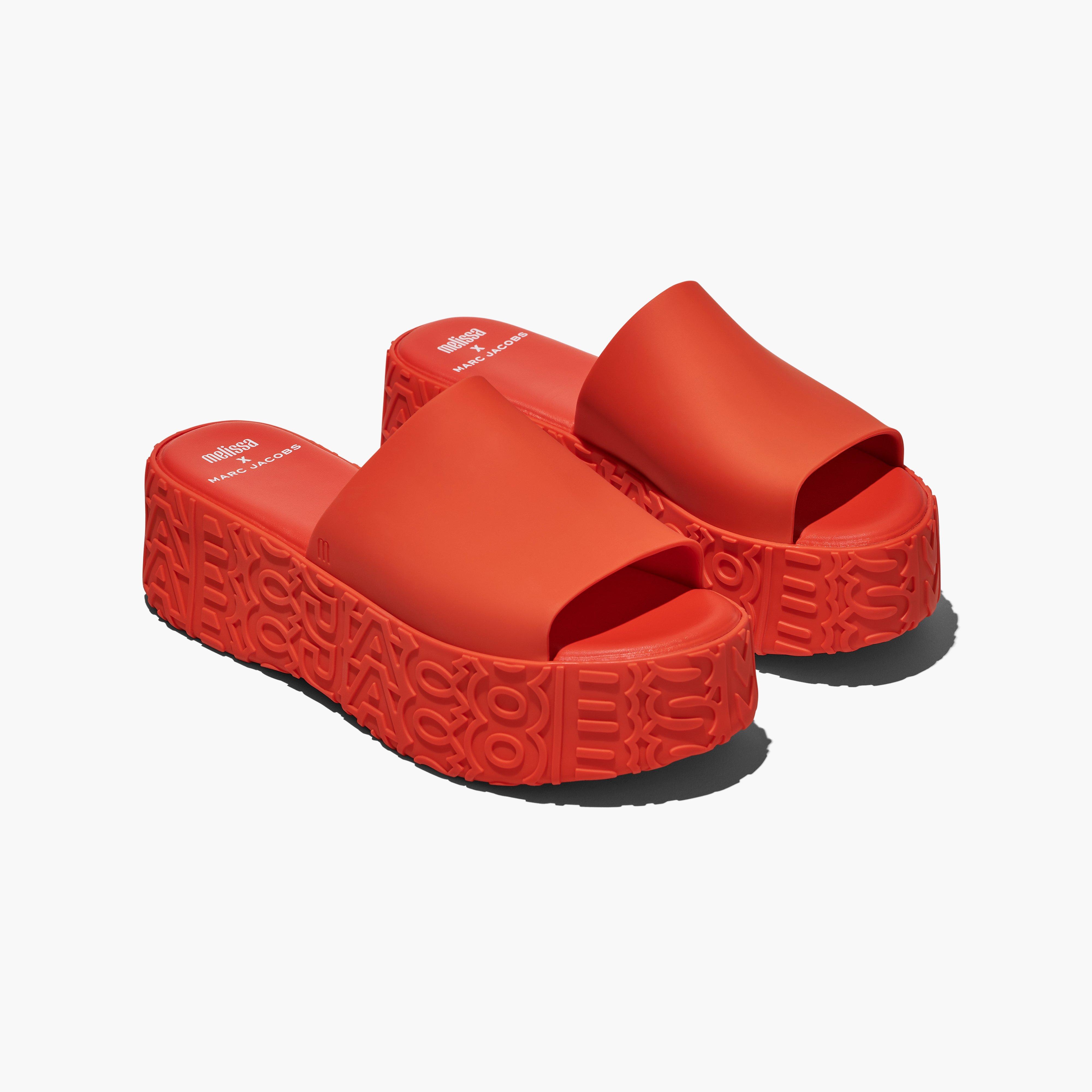 Melissa x Marc Jacobs Becky Platform Slide - ELECTRIC ORANGE