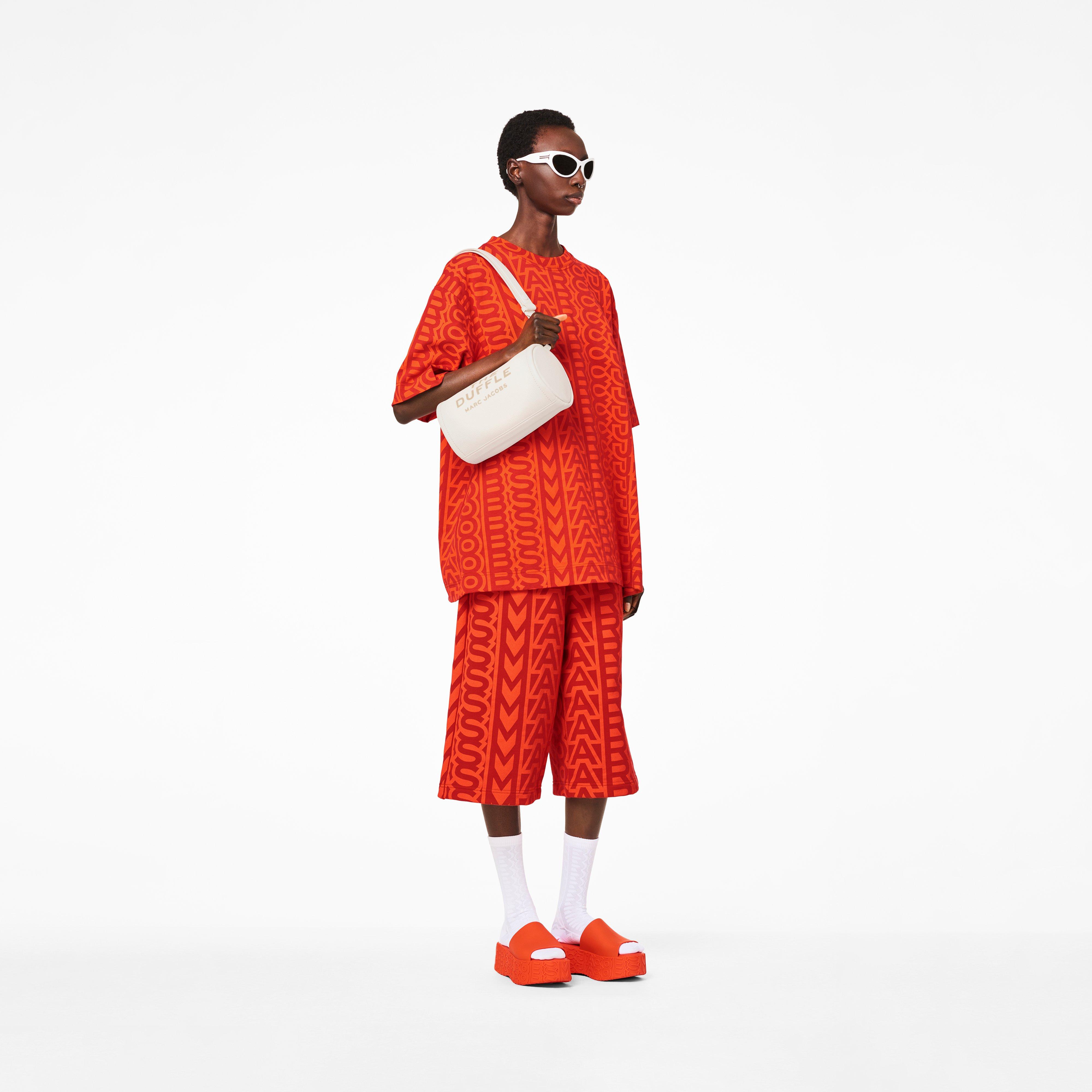 The Leather Duffle Bag - COTTON/SILVER--Alternate view