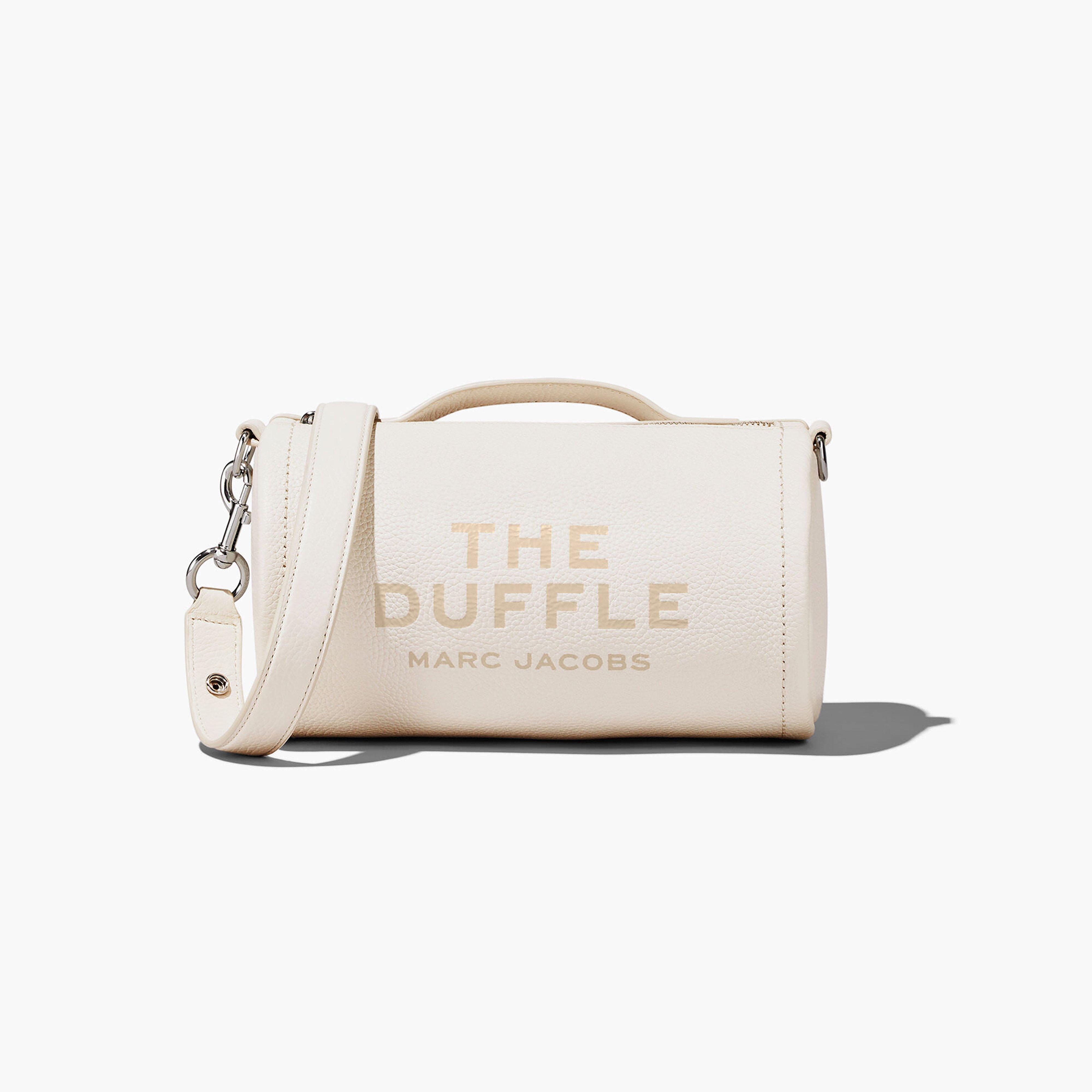 The Leather Duffle Bag - COTTON/SILVER