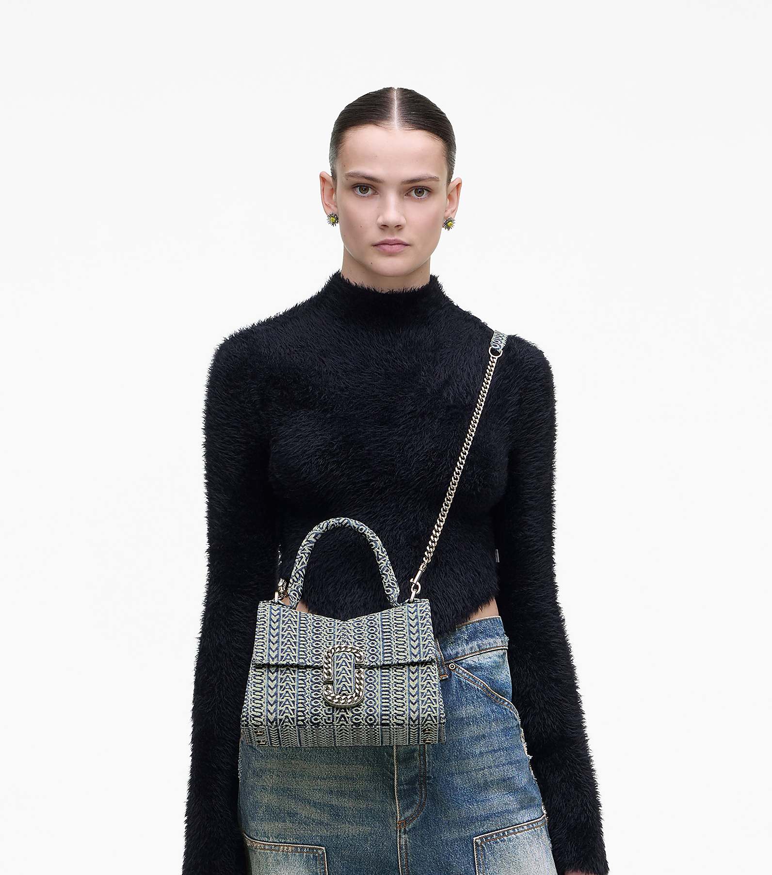 The Washed Monogram Denim St. Marc Top Handle(View All Bags)