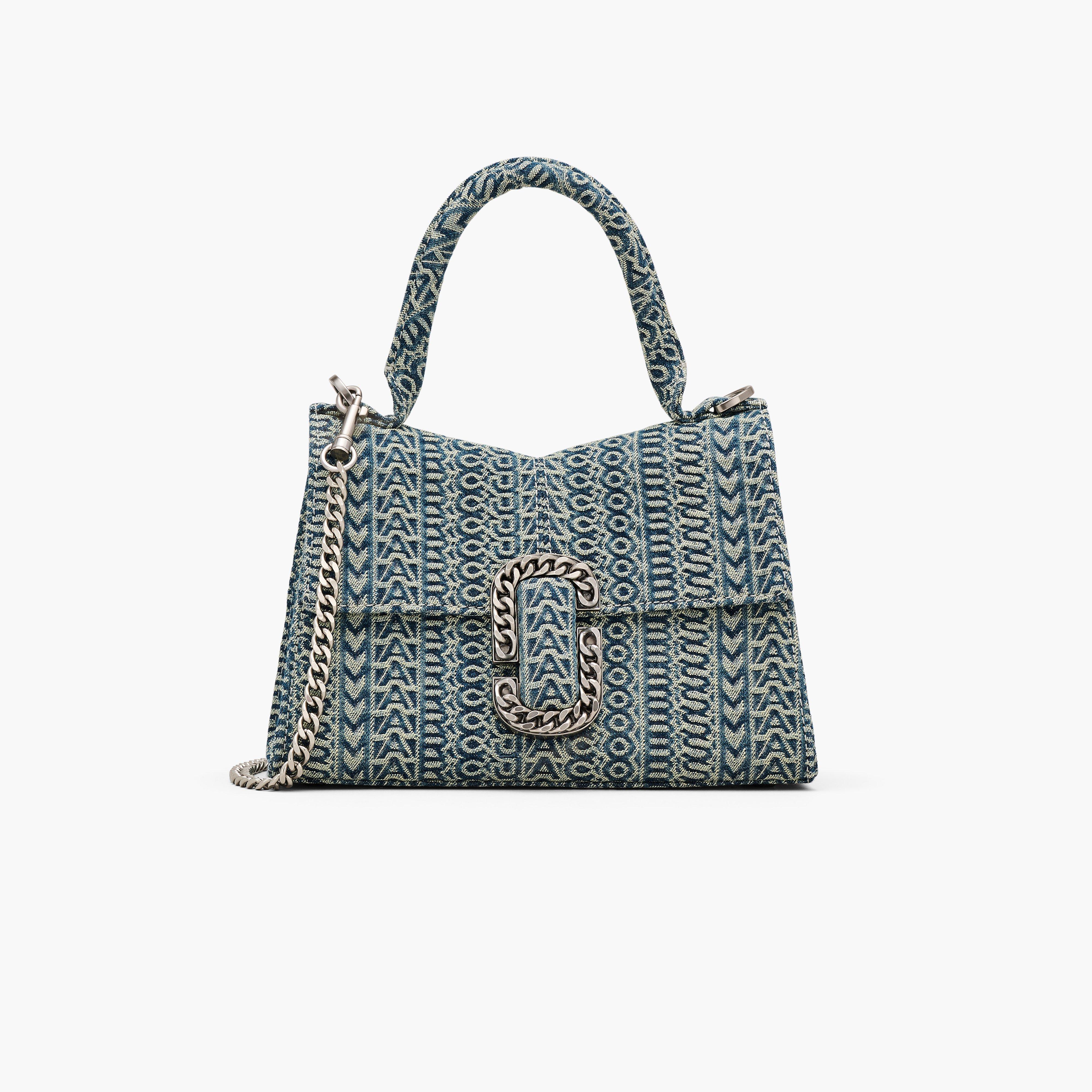 The Washed Monogram Denim St. Marc Top Handle - SUN FADED DENIM