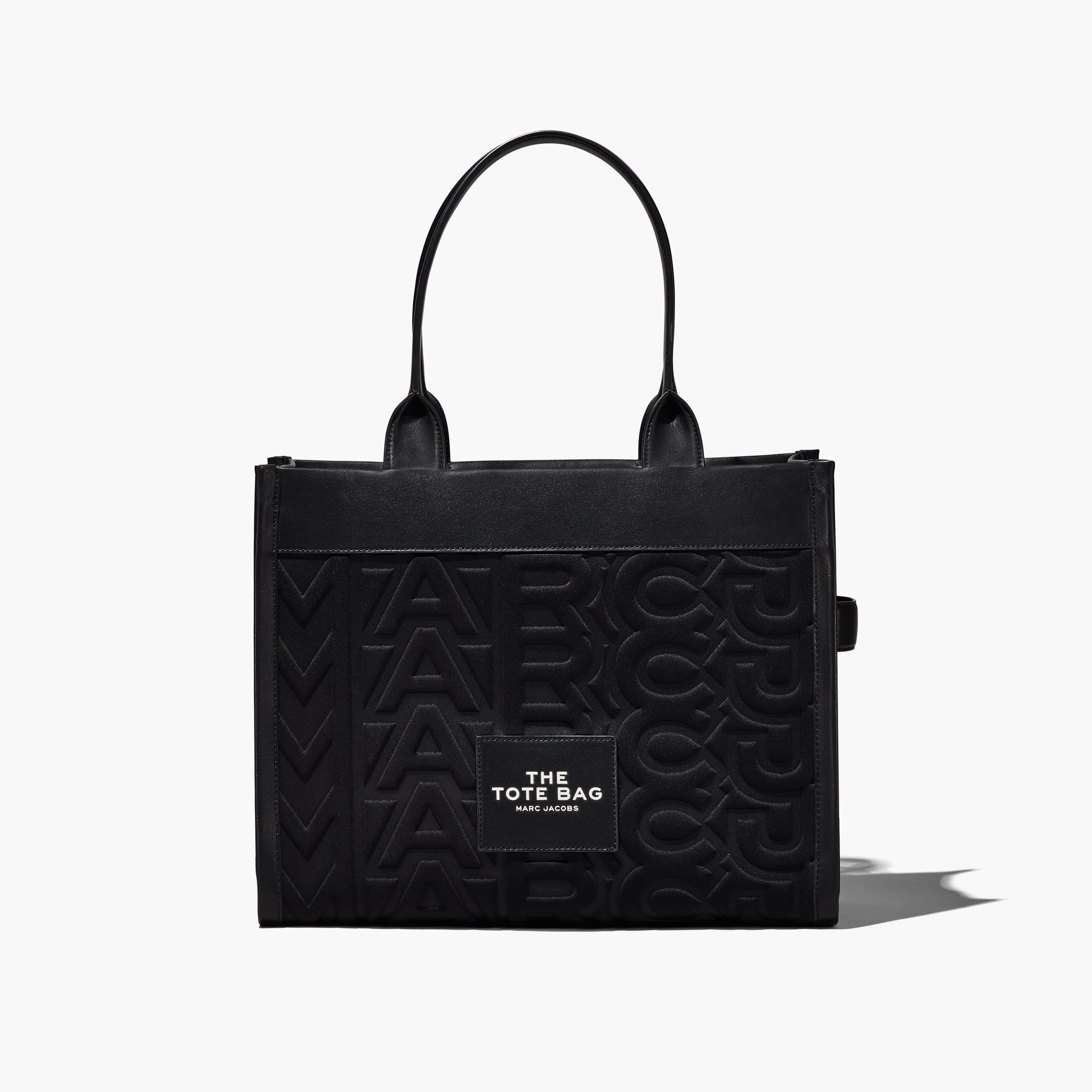 The Monogram Neoprene Large Tote Bag - BLACK