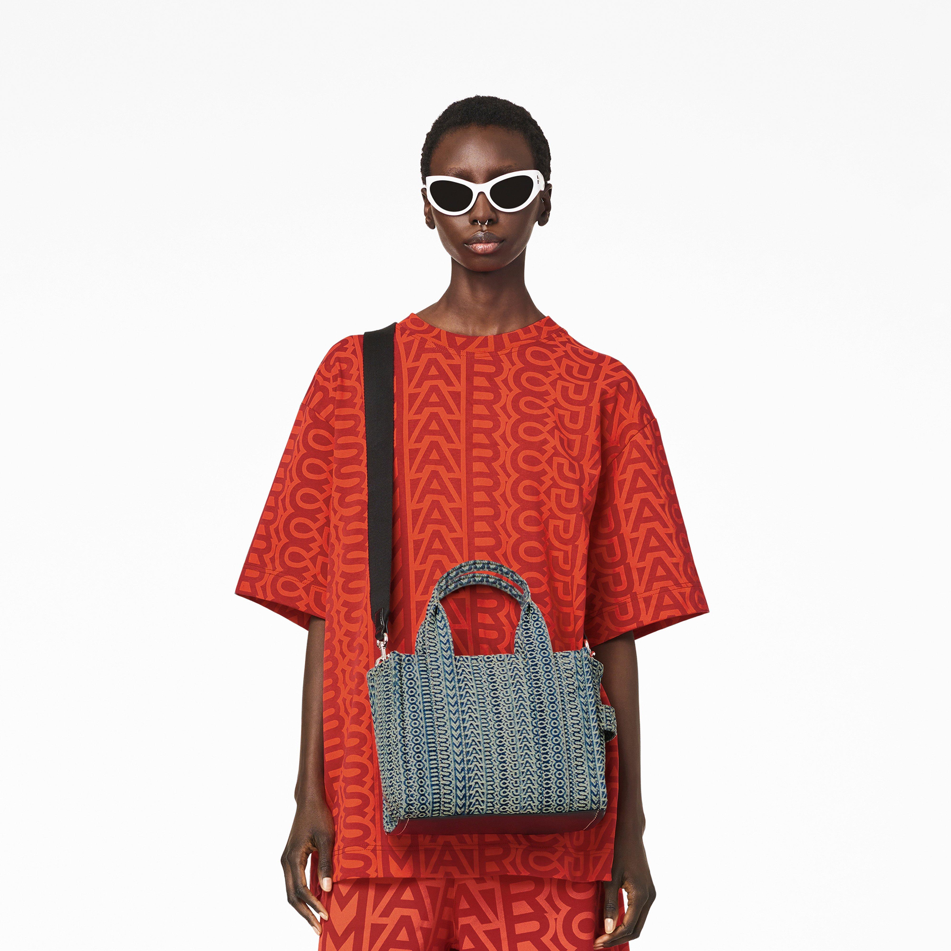 The Washed Monogram Denim Mini Tote Bag - SUN FADED DENIM--Alternate view