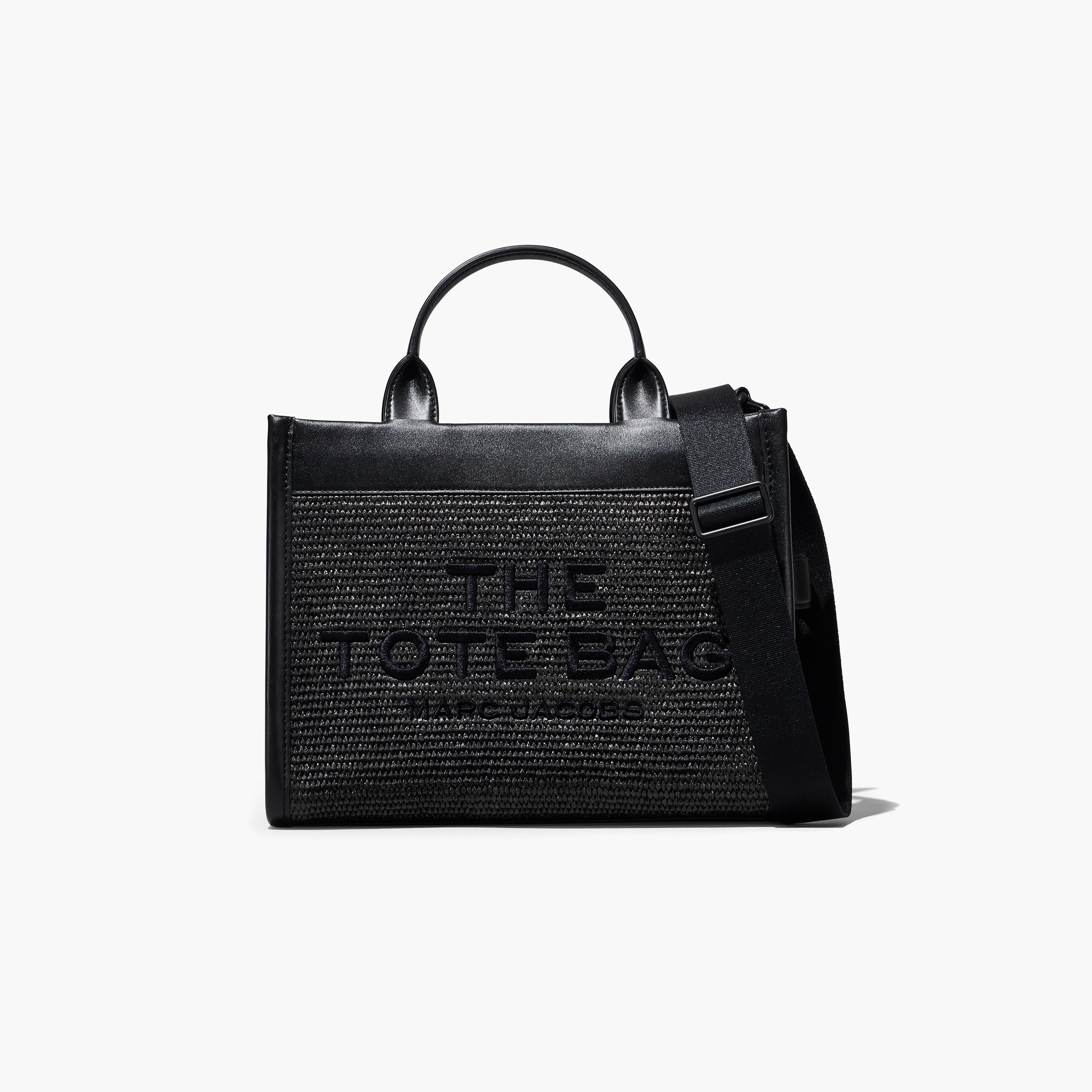 The Woven DTM Medium Tote Bag - BLACK