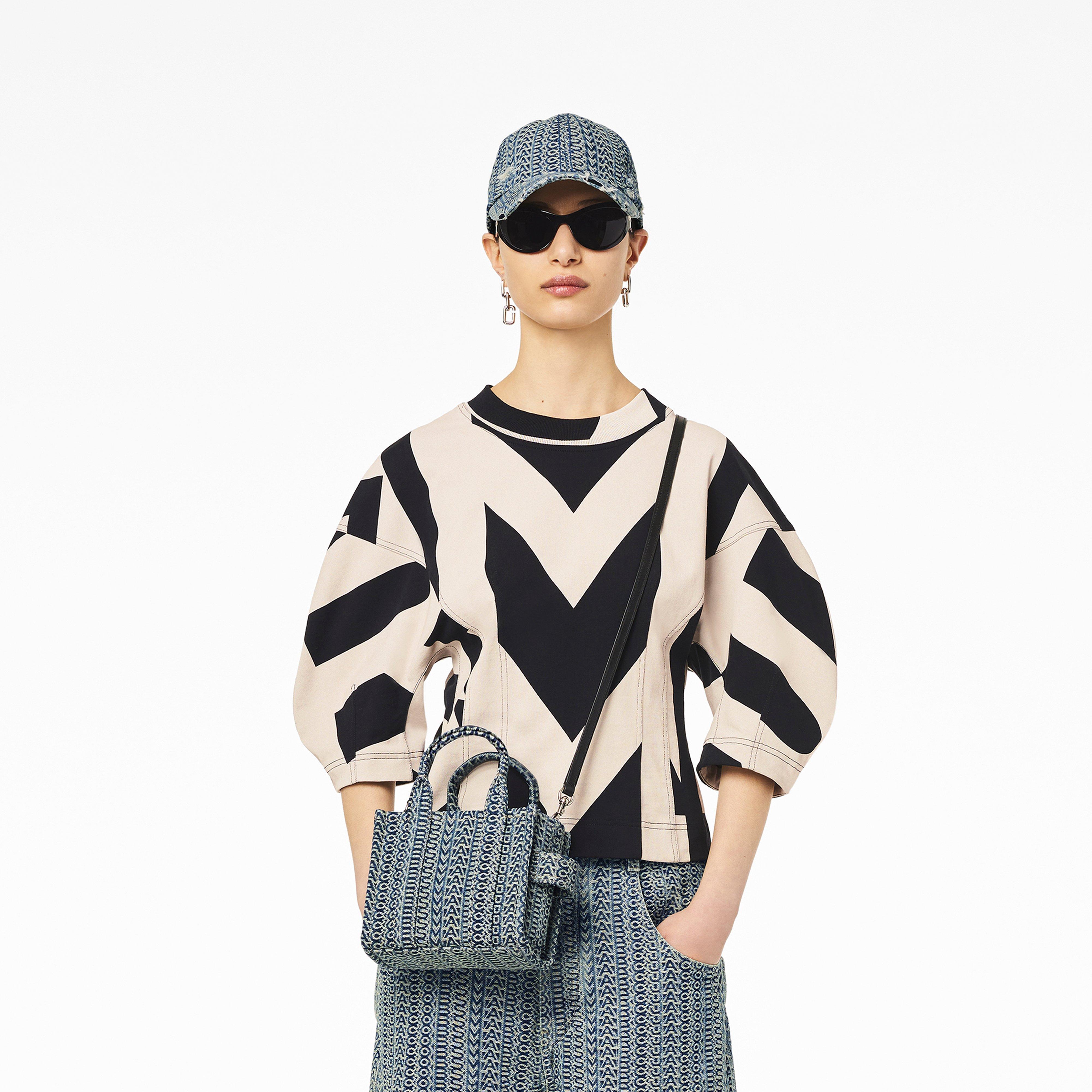 The Washed Monogram Denim Micro Tote Bag - SUN FADED DENIM--Alternate view