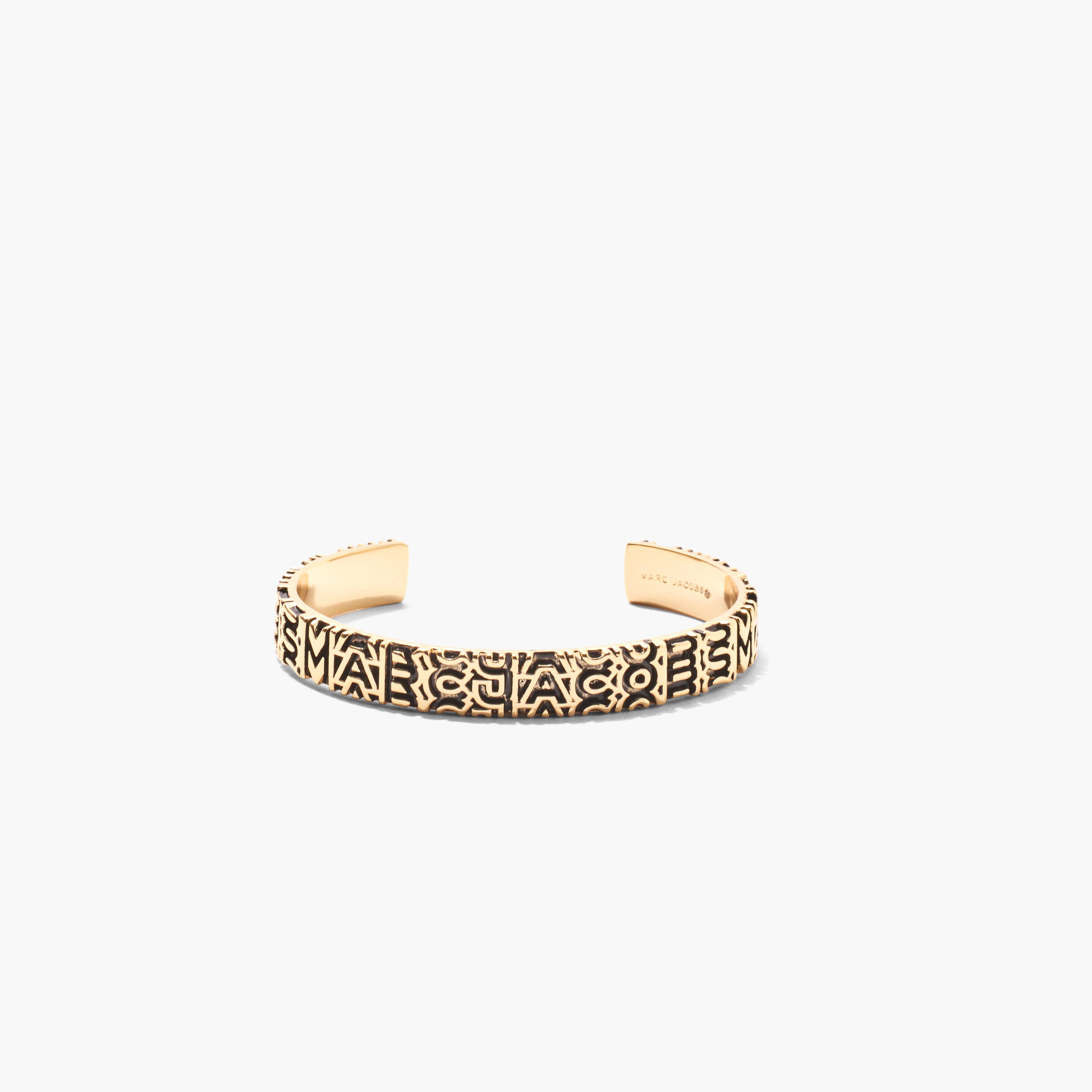 The Monogram Engraved Bracelet - AGED GOLD