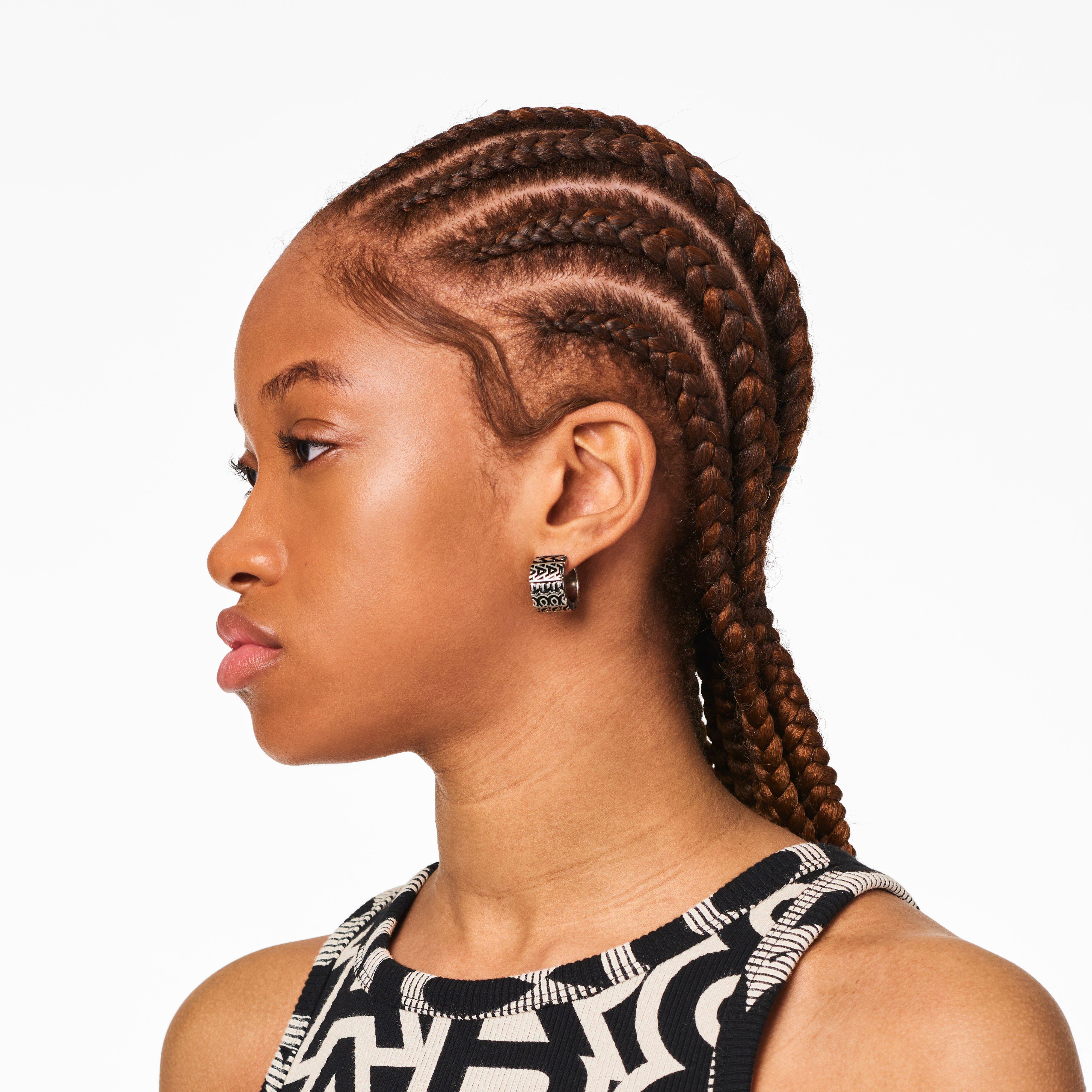 The Monogram Engraved Hoops - AGED SILVER--Alternate view