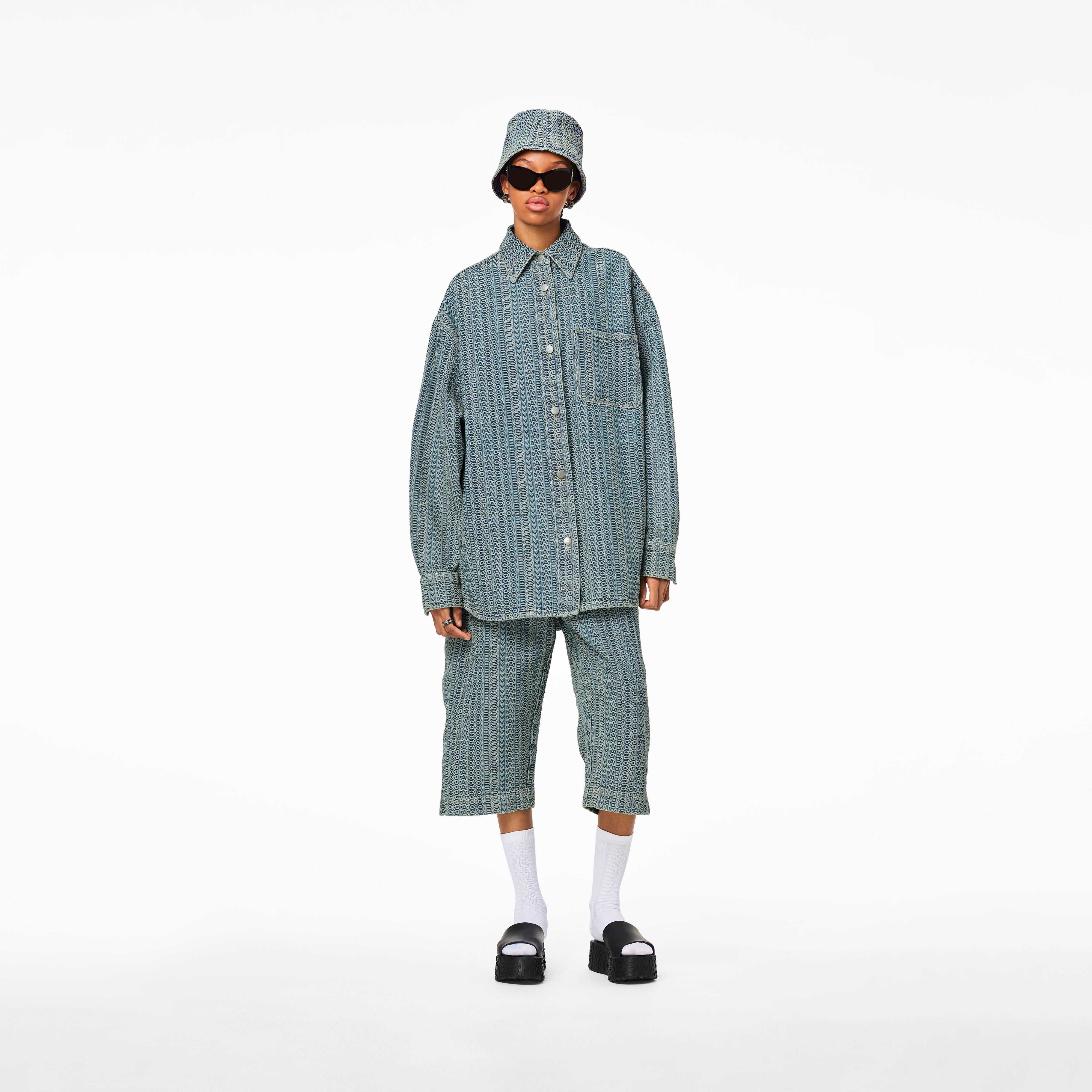 The Washed Monogram Oversized Denim Short(Bottoms)