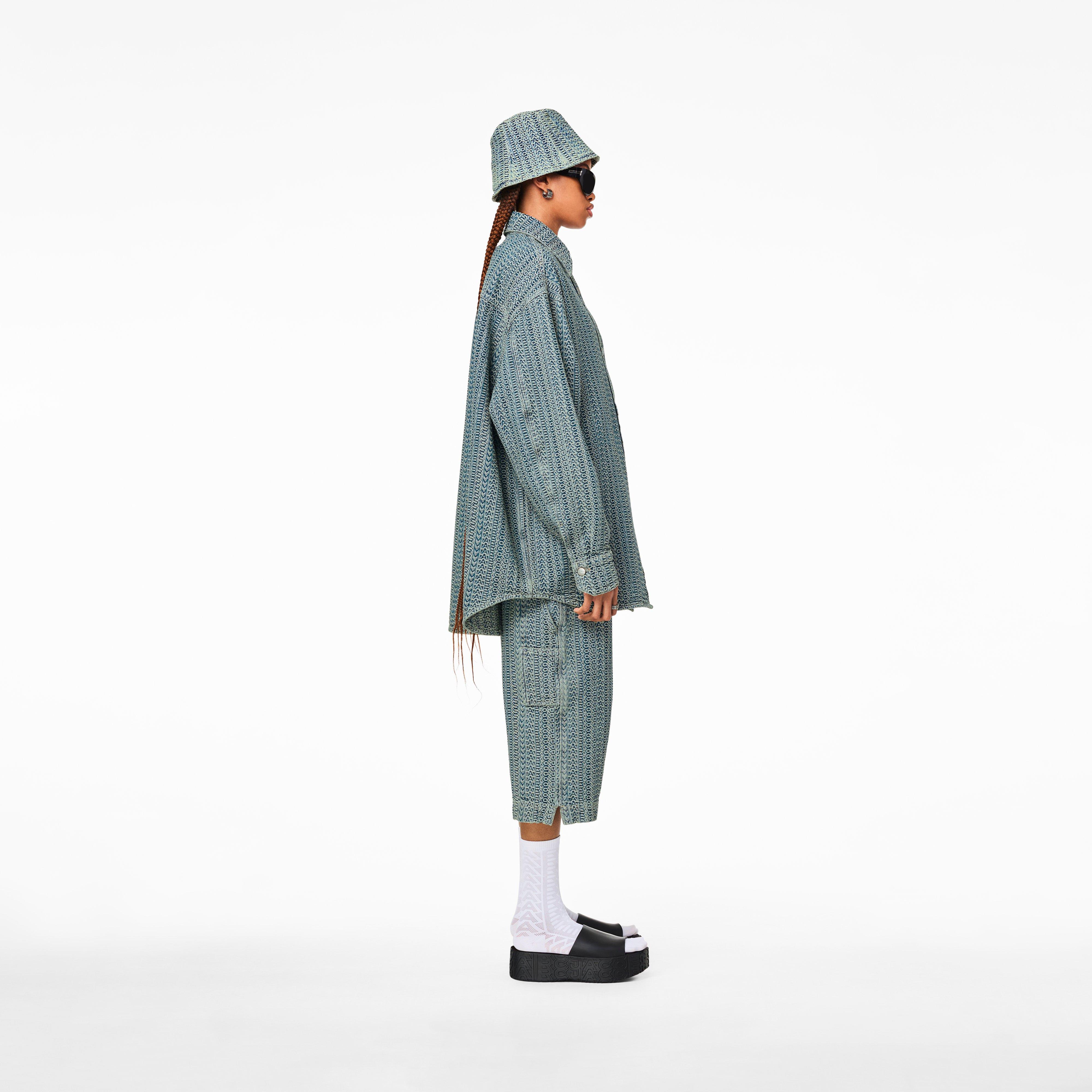 The Washed Monogram Oversized Denim Short(Bottoms)