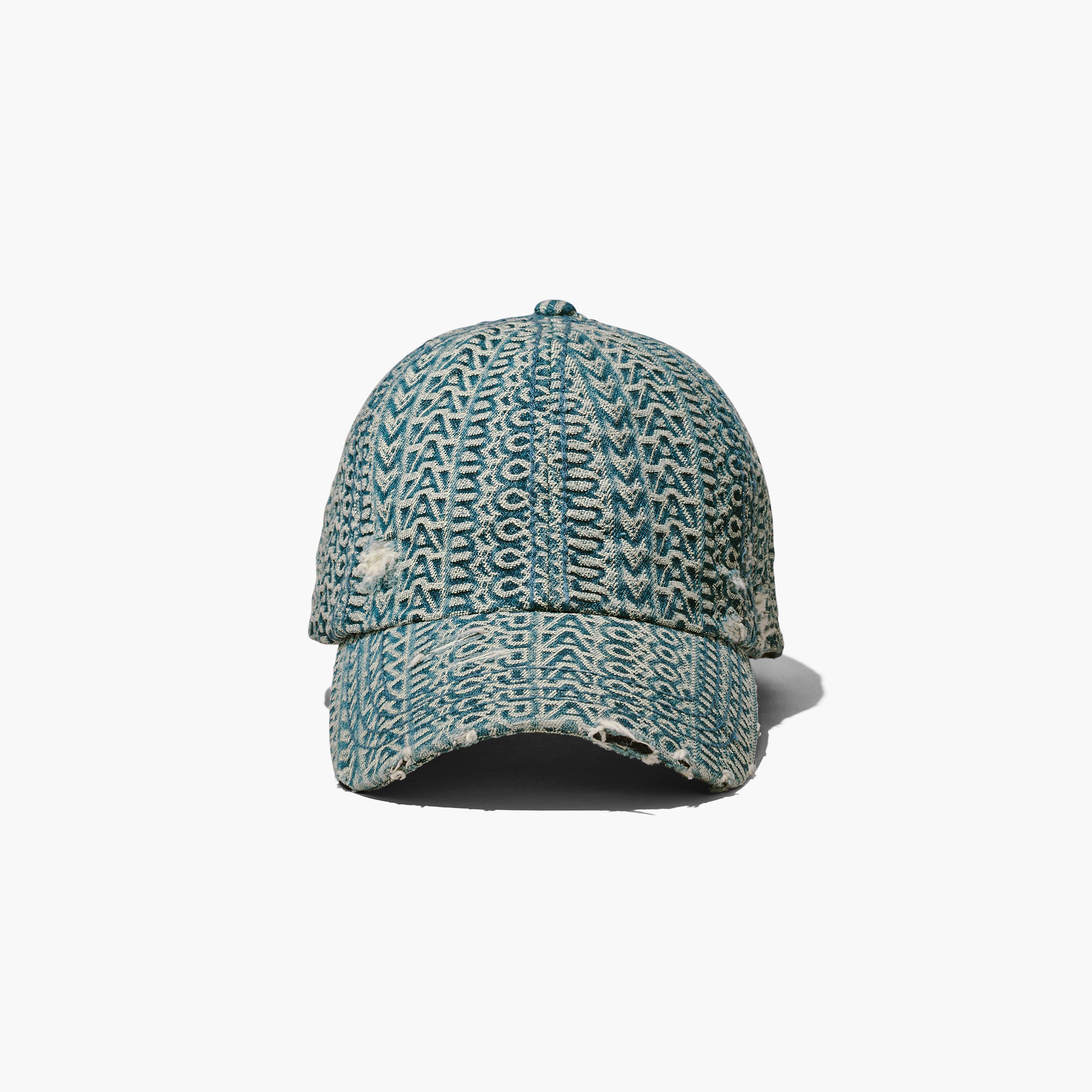 The Washed Monogram Denim Baseball Cap - SUN FADED DENIM
