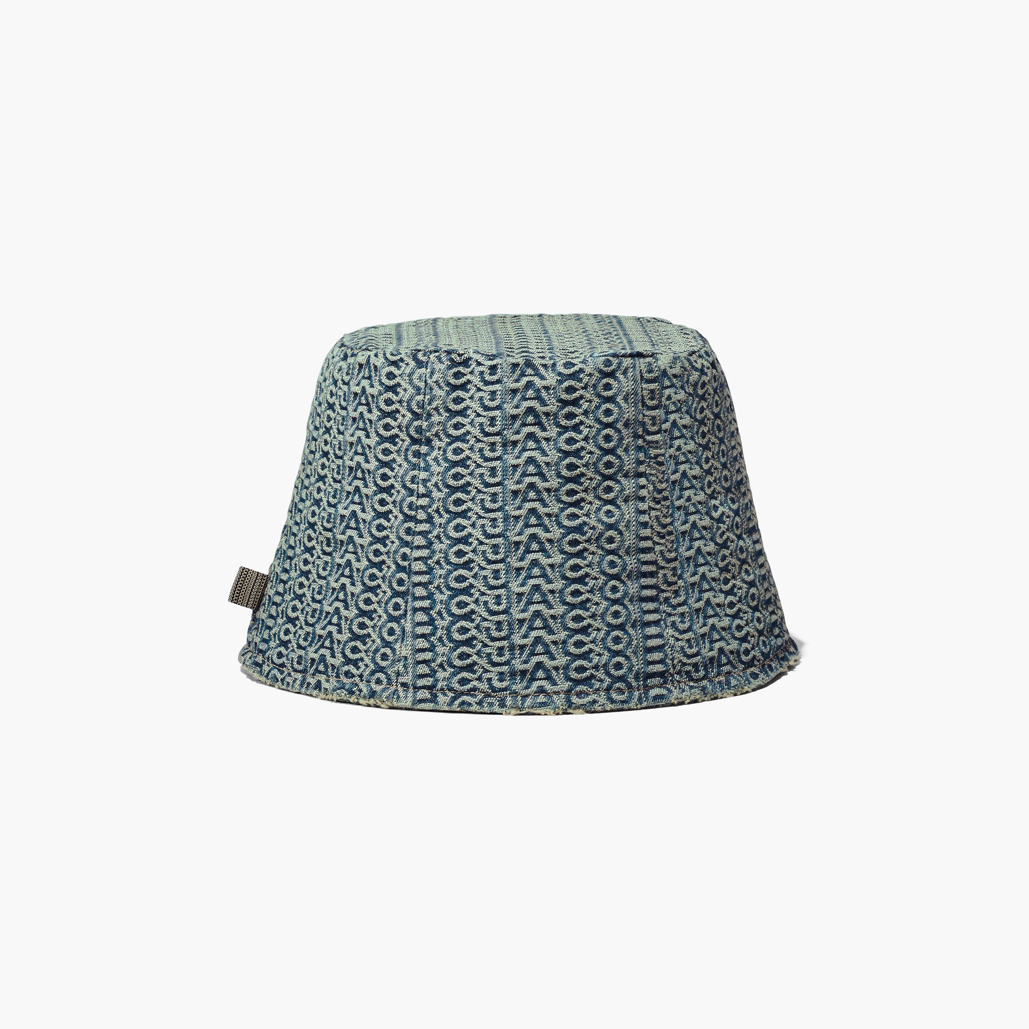 The Washed Monogram Denim Bucket Hat - SUN FADED DENIM