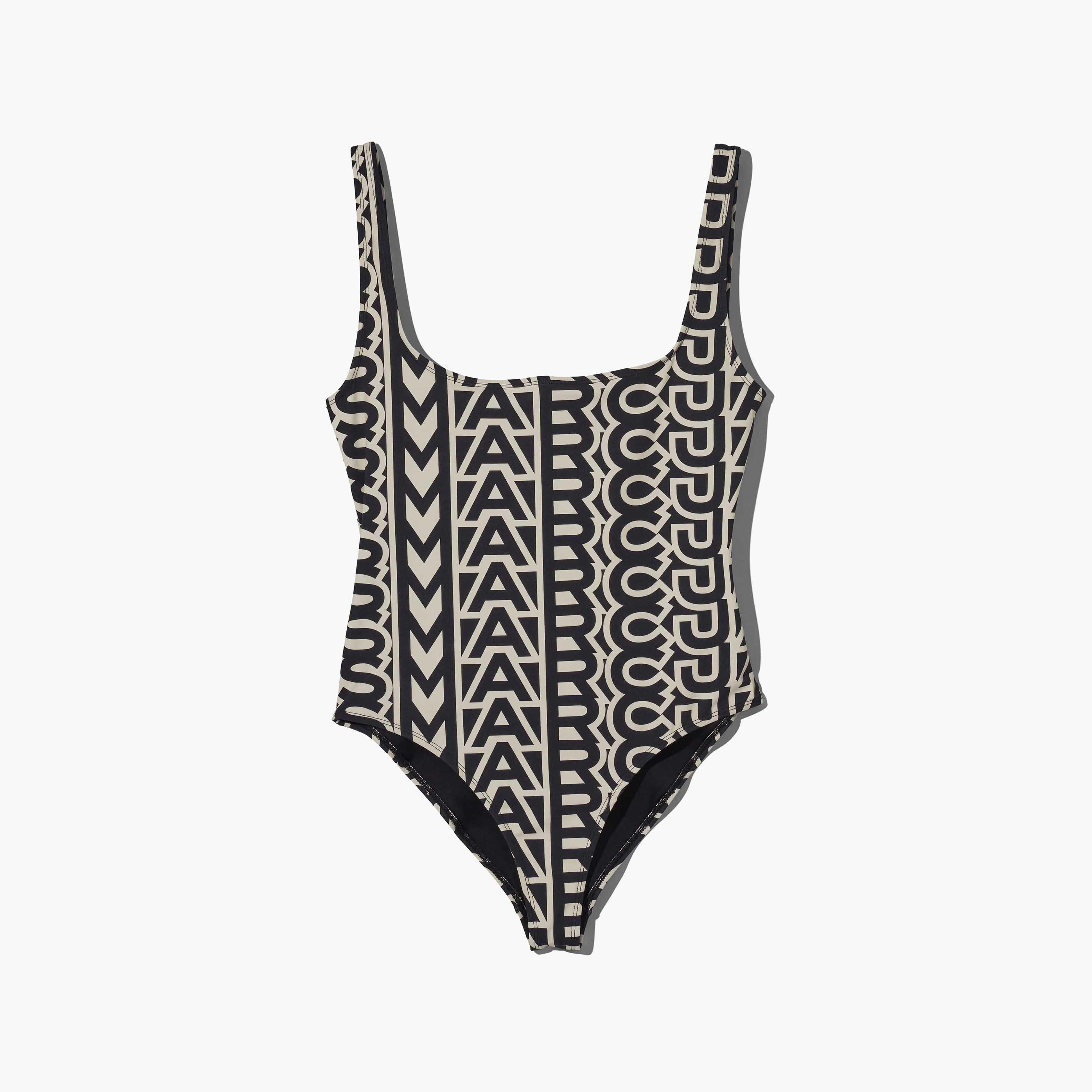 The Monogram One-Piece Swimsuit - BLACK/IVORY